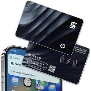 Keys Finder Tracker Qi Wireless Charging IP68 Thin Item Wallet Purse Luggage Located Works with Apple Find My APP & Network (iOS Only) in Kuwait