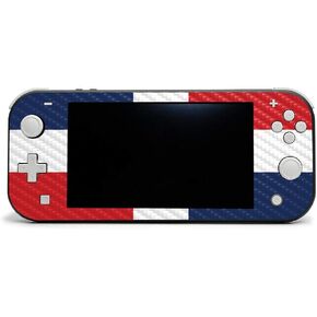 MightySkins Carbon Fiber Skin for Nintendo Switch Lite - Blue Flames | Protective, Durable Textured Carbon Fiber Finish | Easy to Apply, Remove, and Change Styles | Made in The USA