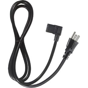 Left Angle Computer Power Cord - 6FT NEMA 5-15P to 90 Degree Left Angle IEC 60320 C13 Female, PC Power Cord,SJT 18AWG Laptop 3 Prong Power Cable, 125V 10A for Power Brick Network Switch