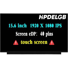 Replacement for NV156FHM-T07 V8.1 V8.3 V8.4 LCD Screen 15.6 inch 1080P 40PIN FHD 1920x1080 IPS LCD Display (Only for Touch Screen)