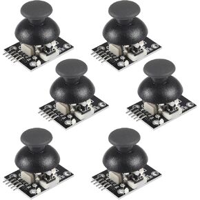 6PCS Joystick Module Dual Axis Sensor Game Controller Sensor Joystick Breakout Module Compatible with Arduino PS2 Raspberry Pi