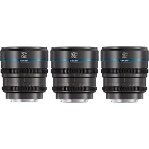SIRUI Night Walker T1.2 S35 Cine Lens Set, 16mm, 75mm, Large Aperture Manual Focus Lens (MS-2SLB, L Mount, Black)