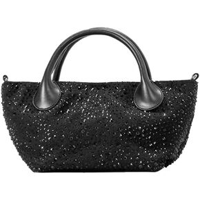 Canvas Rhinestone Women Tote Bag For Work Dumpling Pouch Bag Top Handle Satchel Bag Large Shoulder Handbag And Purse