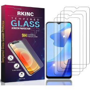 RKINC Screen Protector [4-Pack] for Motorola Moto G play 2021, Tempered Glass Film Screen Protector, 0.33mm [LifetimeWarranty][Anti-Scratch][Anti-Shatter][Bubble-Free]