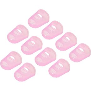 YOKIVE 20 Pcs Fingertip Protector Silicone Fingertip Covers | Protect Fingers, Great for Playing Guitar, Sewing, Cutting (Pink, 23mm/0.9-inch)