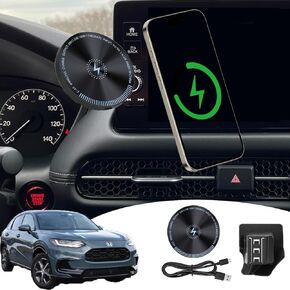 for Honda HRV Phone Mount 15W Fast Wireless Charger for 2024 HRV Phone Holder 2024 Honda HRV Accessories Custom Fit HRV 2023-present Compatible for All Cell Phones
