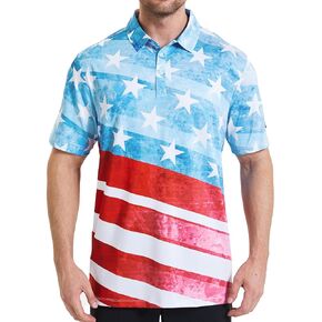 Men's Golf Polo Shirt - Standout Performance Quick-Dry Golf Polo Shirts for Men (Large, Birdie Peak)