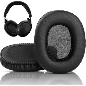 Replacement Ear Pads for Marshall Monitor Headphones, Ear Pads Cushions with High-Density Noise Isolation Foam, Made Soft Protein Rubber Leather,Ear Cups Cover Repair Parts- Black