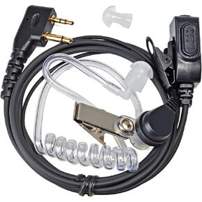 Walkie-Talkie Acoustic Coil Tube Headset 2-Way Radios Surveillance Security Earpiece Replacement with PTT Mic Compatible with all Midland GXT,LXT and G-series GXT1000VP4