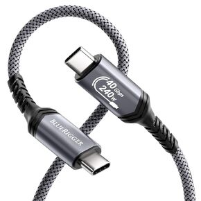 BlueRigger USB C Cable 3FT - (240W PD, USB 4.0, Type C Cable, 48V 5A Fast Charging, 40 Gbps Data Transfer, 8K 60Hz, Thunderbolt 4/3) - USB C Charger Compatible with Phone, Laptop, Monitor, Hard Drive