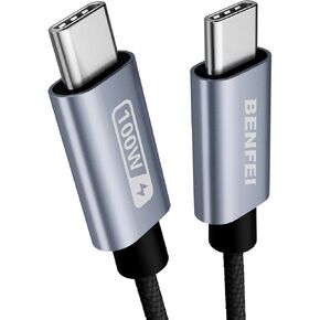 BENFEI USB C Fast Charging Cable(100W 6.6ft), Tangle-Free Silicone USB C Cable, Woven Design Aluminum Shell, for iPhone 15/15Pro/15Plus/15ProMax MacBook Pro/iPad Pro/Air 4,Samsung Galaxy S23+/S23 in Kuwait