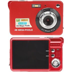 4K Digital Camera, 48MP 8X Zoom Compact Camera with 2.7in LCD Screen, Portable Digital Camera Support Self Timer, Continuous Shooting, Anti Shake
