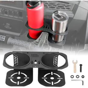 KEMIMOTO Cup Holder for Grab Bar Compatible with Polaris RZR XP 1000/ XP Turbo/RZR 800/ RZR 900/ RZR 570 2008-2023 Accessories Passenger Grab Handle Cup Holder Fits Large Bottles in 18-40oz Blue
