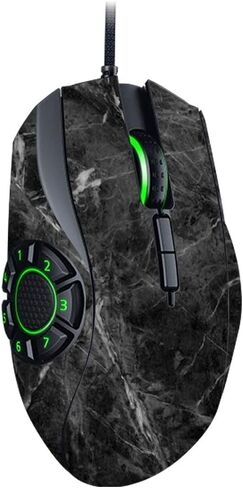 MightySkins Skin Compatible with Razer Naga Hex V2 Gaming Mouse - Black Marble | Protective, Durable, and Unique Vinyl Decal wrap Cover | Easy to Apply, Remove, and Change Styles | Made in The USA in Saudi Arabia