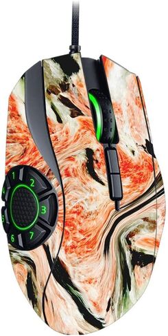 MightySkins Skin Compatible with Razer Naga Hex V2 Gaming Mouse - Black Marble | Protective, Durable, and Unique Vinyl Decal wrap Cover | Easy to Apply, Remove, and Change Styles | Made in The USA in Saudi Arabia