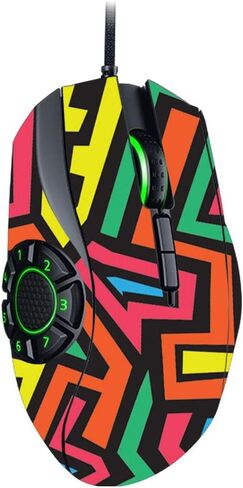 MightySkins Skin Compatible with Razer Naga Hex V2 Gaming Mouse - Black Marble | Protective, Durable, and Unique Vinyl Decal wrap Cover | Easy to Apply, Remove, and Change Styles | Made in The USA in Saudi Arabia