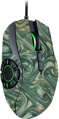 MightySkins Skin Compatible with Razer Naga Hex V2 Gaming Mouse - Black Marble | Protective, Durable, and Unique Vinyl Decal wrap Cover | Easy to Apply, Remove, and Change Styles | Made in The USA in Saudi Arabia