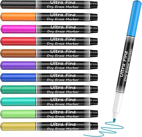 MaxGear Dry Erase Markers, Ultra Fine Dry Erase Markers, Ultra Fine Tip Dry Erase Markers, Extra Ultra Fine Point Dry Erase Markers, Ultra Fine Tip Markers, Color Dry Erase Markers for Office, 8 Count in Saudi Arabia
