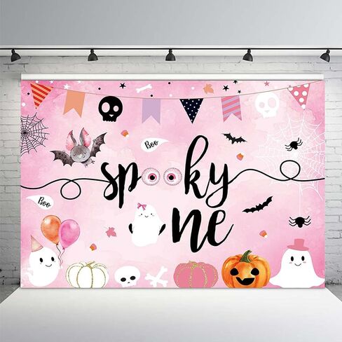 MEHOFOND 7x5ft Spooky One Backdrop Halloween 1st Birthday Backdrop for Boy Halloween Boo Birthday Party Decorations Supplies Banner Photography Background Photo Booth Props in Saudi Arabia