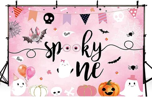 MEHOFOND 7x5ft Spooky One Backdrop Halloween 1st Birthday Backdrop for Boy Halloween Boo Birthday Party Decorations Supplies Banner Photography Background Photo Booth Props in Saudi Arabia
