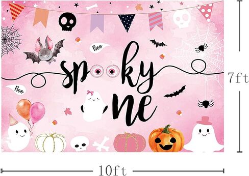 MEHOFOND 7x5ft Spooky One Backdrop Halloween 1st Birthday Backdrop for Boy Halloween Boo Birthday Party Decorations Supplies Banner Photography Background Photo Booth Props in Saudi Arabia