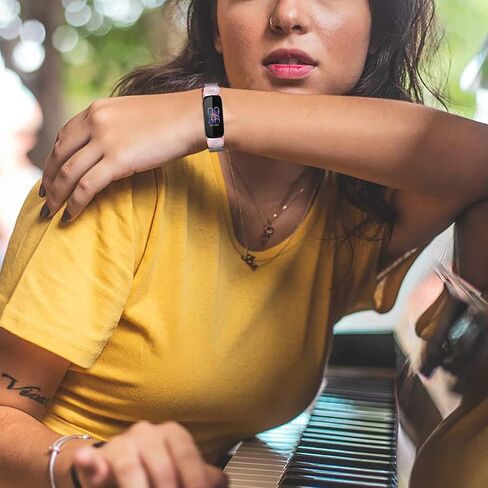 Resin Watch Band Compatible with Fitbit Inspire 3, Lightweight Adjustable Fashion Bracelet Wristband Replacement for Women Men with Stainless Metal Buckle in Saudi Arabia