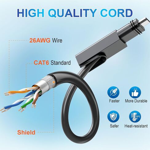 Starlink Replacement Cable 150ft for Starlink Satellite Gen 2- High-Speed Replacement & Extension Cable , Compatible with Starlink V2 Satellite Internet, Durable & Weatherproof, Starlink Accessories in Saudi Arabia