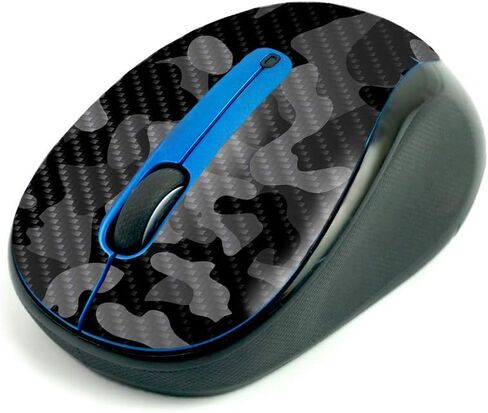 غلاف من ألياف الكربون MightySkins للفأرة اللاسلكية Logitech M325 - مموه أسود، حماية، لمسة نهائية متينة من ألياف الكربون، سهلة الاستخدام | صنع في الولايات المتحدة الأمريكية in Kuwait