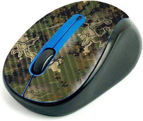 غلاف من ألياف الكربون MightySkins للفأرة اللاسلكية Logitech M325 - مموه أسود، حماية، لمسة نهائية متينة من ألياف الكربون، سهلة الاستخدام | صنع في الولايات المتحدة الأمريكية in Kuwait