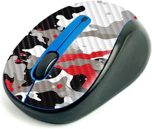 غلاف من ألياف الكربون MightySkins للفأرة اللاسلكية Logitech M325 - مموه أسود، حماية، لمسة نهائية متينة من ألياف الكربون، سهلة الاستخدام | صنع في الولايات المتحدة الأمريكية in Kuwait