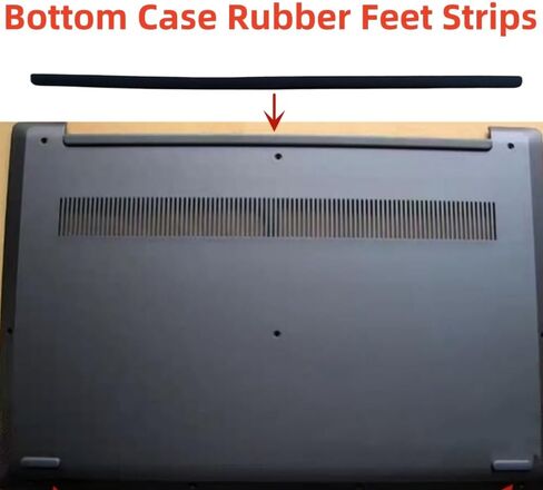 حافظة سفلية للكمبيوتر المحمول بأقدام مطاطية بديلة لجهاز Lenovo Ideapad S340-15IWL S340-15API 15IIL 15IWL 15 2019 سلسلة غطاء سفلي ممتص للصدمات قدم مطاطية سوداء in Kuwait