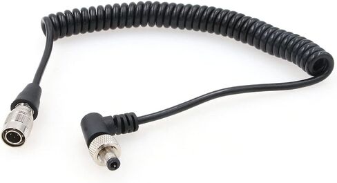 كابل الطاقة Hirose 4 Pin ذكر إلى قفل الكوع 2.5DC لأجهزة استقبال Shogun Flame Ninja Inferno/Lectrosonics SR (كابل ملفوف) in Saudi Arabia
