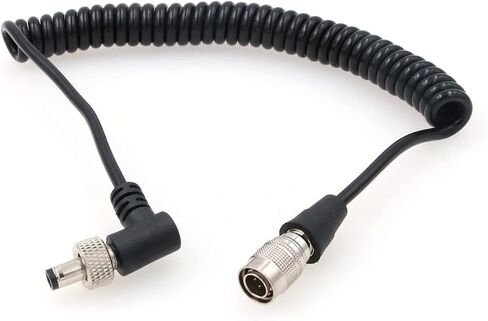 كابل الطاقة Hirose 4 Pin ذكر إلى قفل الكوع 2.5DC لأجهزة استقبال Shogun Flame Ninja Inferno/Lectrosonics SR (كابل ملفوف) in Saudi Arabia