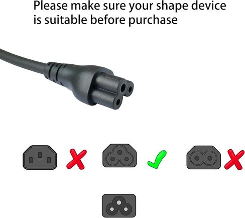 3 Prong Power Cord Replacement Power Cable for Computers, TV, Monitors, NEMA 5-15P to IEC 60320 C5 | 18AWG | 125V 10A, 3 Ft / 3' AC Cable in Saudi Arabia