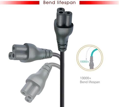 3 Prong Power Cord Replacement Power Cable for Computers, TV, Monitors, NEMA 5-15P to IEC 60320 C5 | 18AWG | 125V 10A, 3 Ft / 3' AC Cable in Saudi Arabia