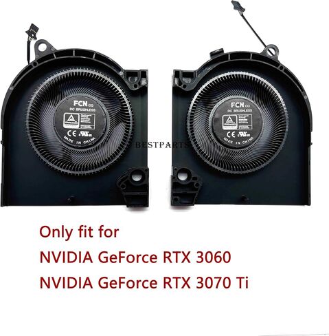 BestParts New Genuine CPU+GPU Cooling Fan Replacement for DELL G15 5520, G15 5521, P/N: EG75071S1-C180-S9A, EG75071S1-C190-S9A, 12V Fan (Note: Only for RTX3060 or RTX3070 Series Laptop) in Saudi Arabia