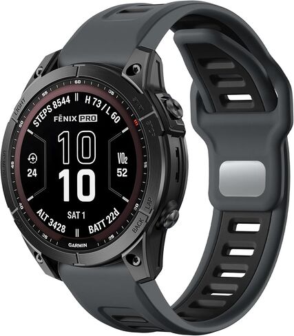 Sport Band Compatible with Garmin Instinct Watch - Quick Fit 22mm Watchband for Fenix E/8-47mm/7/6/5/Forerunner 965/955/945/935/745/Epix 2/Approach S70/S62/S60/Quatix 7/6/5/MARQ Silicone Strap in Saudi Arabia