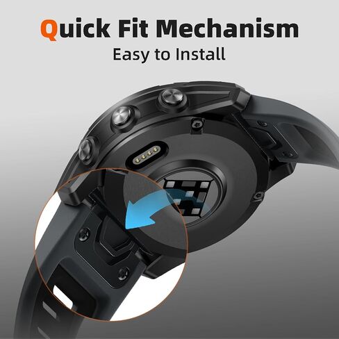 Sport Band Compatible with Garmin Instinct Watch - Quick Fit 22mm Watchband for Fenix E/8-47mm/7/6/5/Forerunner 965/955/945/935/745/Epix 2/Approach S70/S62/S60/Quatix 7/6/5/MARQ Silicone Strap in Saudi Arabia