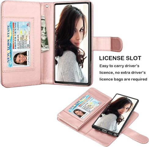 Njjex Wallet Case for Samsung Galaxy Note 10, for Galaxy Note 10 Case (2019), [9 Card Slots] PU Leather ID Credit Holder Folio Flip [Detachable] [Kickstand] Magnetic Phone Cover & Lanyard [Black] in Saudi Arabia