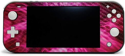 MightySkins Carbon Fiber Skin for Nintendo Switch Lite - Blue Flames | Protective, Durable Textured Carbon Fiber Finish | Easy to Apply, Remove, and Change Styles | Made in The USA in Saudi Arabia