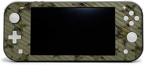 MightySkins Carbon Fiber Skin for Nintendo Switch Lite - Blue Flames | Protective, Durable Textured Carbon Fiber Finish | Easy to Apply, Remove, and Change Styles | Made in The USA in Saudi Arabia