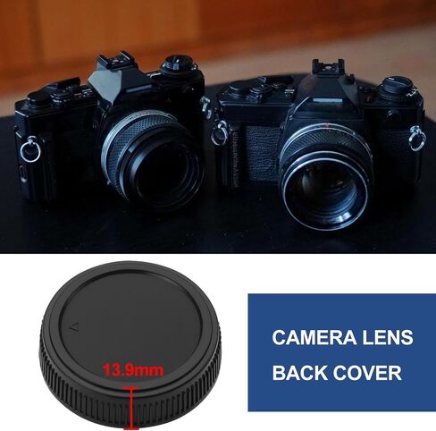 4 قطع من غطاء الغطاء الخلفي للعدسة من ECSiNG متوافق مع عدسات Olympus OM عديمة المرآة، أغطية واقية من الغبار، أسود in Saudi Arabia