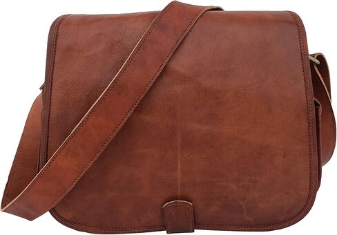 Genuine Leather DSLR Camera Bag Messenger Sling Handbag Fit DSLR with 2 Lenses for Canon Sony Nikon Canon Olympus and So On, 11-CAMGFF, Brown, Small in Saudi Arabia