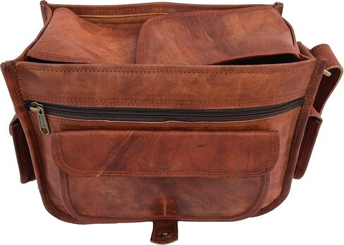 Genuine Leather DSLR Camera Bag Messenger Sling Handbag Fit DSLR with 2 Lenses for Canon Sony Nikon Canon Olympus and So On, 11-CAMGFF, Brown, Small in Saudi Arabia