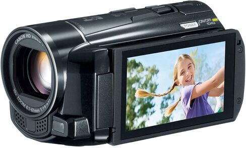 كاميرا Canon VIXIA HF M500 Full HD 10x مثبتة الصورة مع فتحة بطاقة SDXC واحدة وشاشة LCD تعمل باللمس 3.0 (تم تجديدها معتمدة) in Saudi Arabia