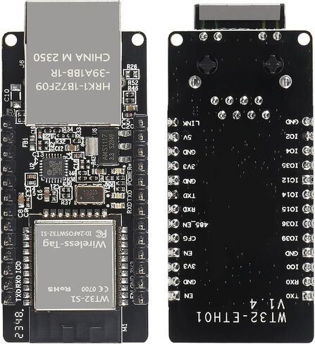 2 قطعة WT32-ETH01 منفذ تسلسلي مضمن لشبكة إيثرنت ESP32 وحدة لوحة تطوير متوافقة مع بلوتوث يدعم الوضع المزدوج واي فاي، إيثرنت، محول إيثرنت مخرج بلوتوث in Saudi Arabia