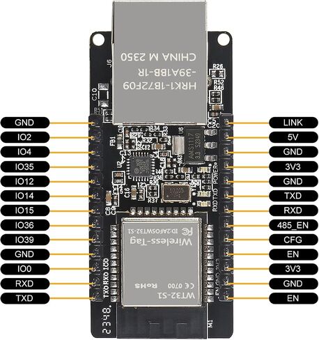 2 قطعة WT32-ETH01 منفذ تسلسلي مضمن لشبكة إيثرنت ESP32 وحدة لوحة تطوير متوافقة مع بلوتوث يدعم الوضع المزدوج واي فاي، إيثرنت، محول إيثرنت مخرج بلوتوث in Saudi Arabia