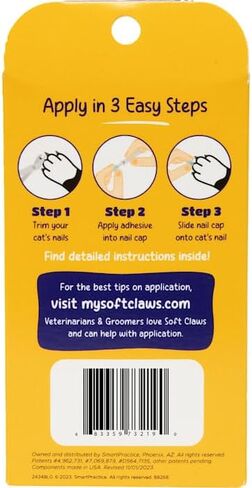 Soft Claws Safe Scratch-Free Solution for Cats - CLS (Cleat Lock System), Size: Large, Color: Halloween (Orange & Black) in Saudi Arabia