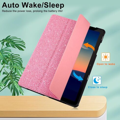 Caweet Case for Samsung Galaxy Tab A9+ / A9 Plus 11 Inch 2023, Ultra Slim Lightweight Hard Back Shell Tri-Fold Stand Cover with Atuo Sleep/Wake, Lilac Marble in Saudi Arabia
