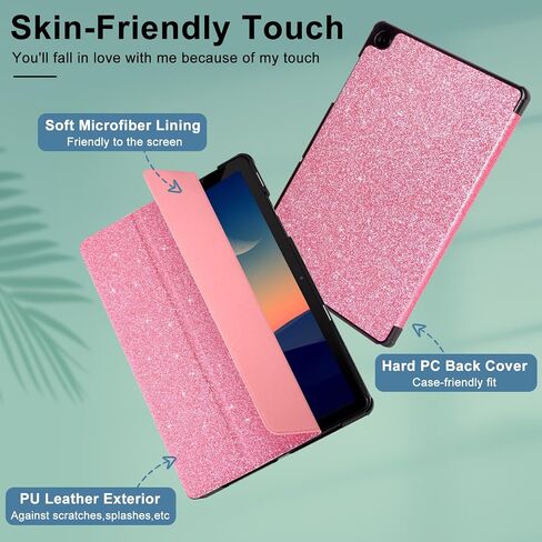 Caweet Case for Samsung Galaxy Tab A9+ / A9 Plus 11 Inch 2023, Ultra Slim Lightweight Hard Back Shell Tri-Fold Stand Cover with Atuo Sleep/Wake, Lilac Marble in Saudi Arabia